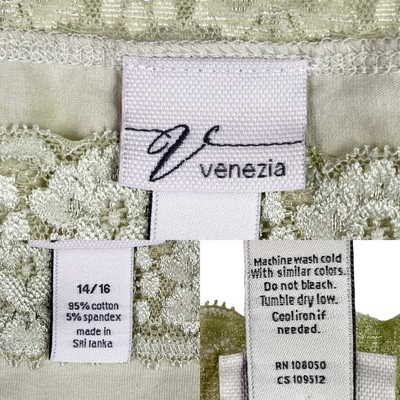 Venezia (Lane Bryant) Lacy Tank Top Plus Size 14/16 Beige - Picture 9 of 12